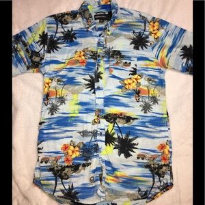 Tropical hula girl size men’s M button up